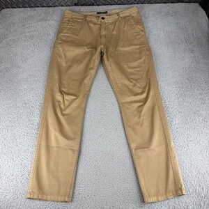 Matchstick Pants Mens XL 34 Khaki Beige Straight Leg Casual Classic Chino Cotton